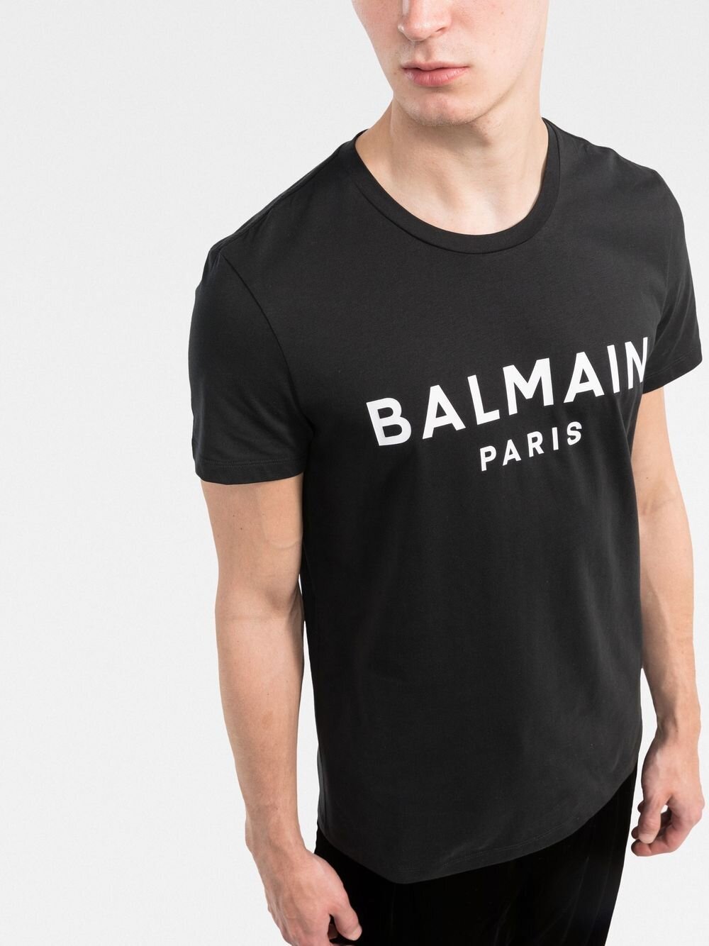 Balmain Paris Print Logo Black T-shirt