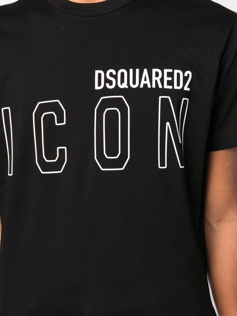 関税送料込【DSQUARED2】ICON クルーネック Tシャツ ブラック DSQUARED2 Icon プリント Tシャツ | ブラック | FARFETCH JP