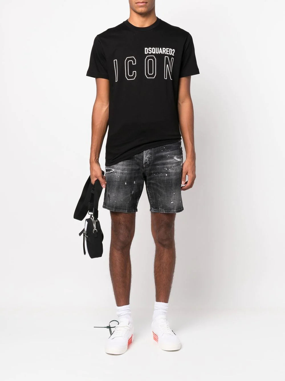 DSQUARED2 ICON Tシャツ Dsquared2 Icon Outline T-shirt in Black – TheDesignerBox