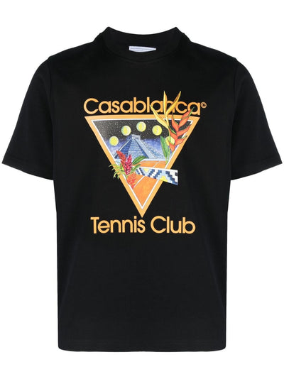 Casablanca Tennis Club T-shirt in Black