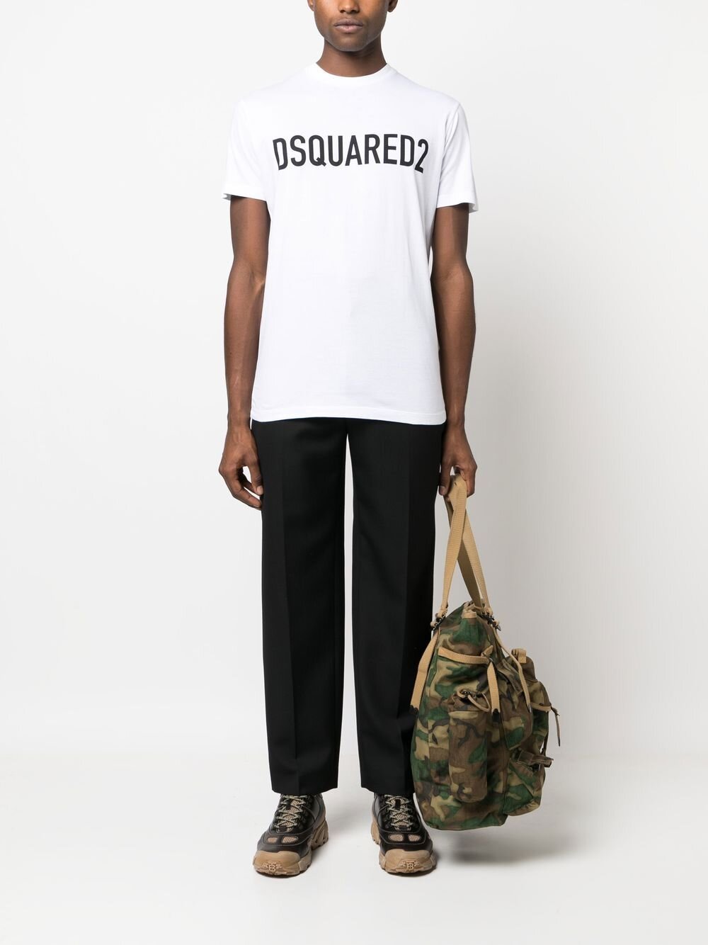 Dsquared2 Slouch Logo-print T-shirt in White
