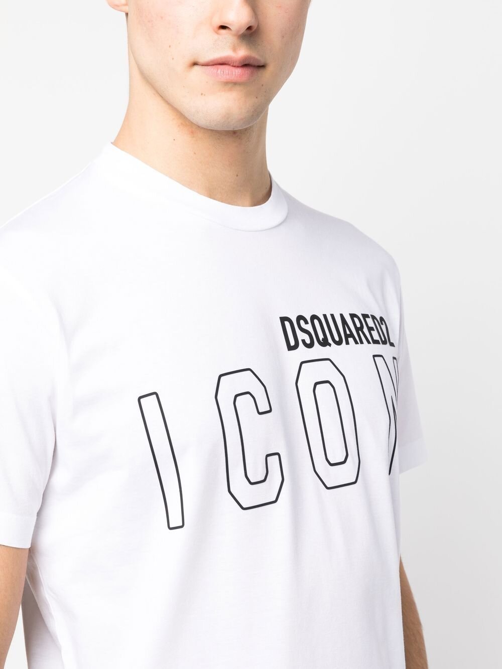 Dsquared2 Icon Outline T-shirt in White – TheDesignerBox
