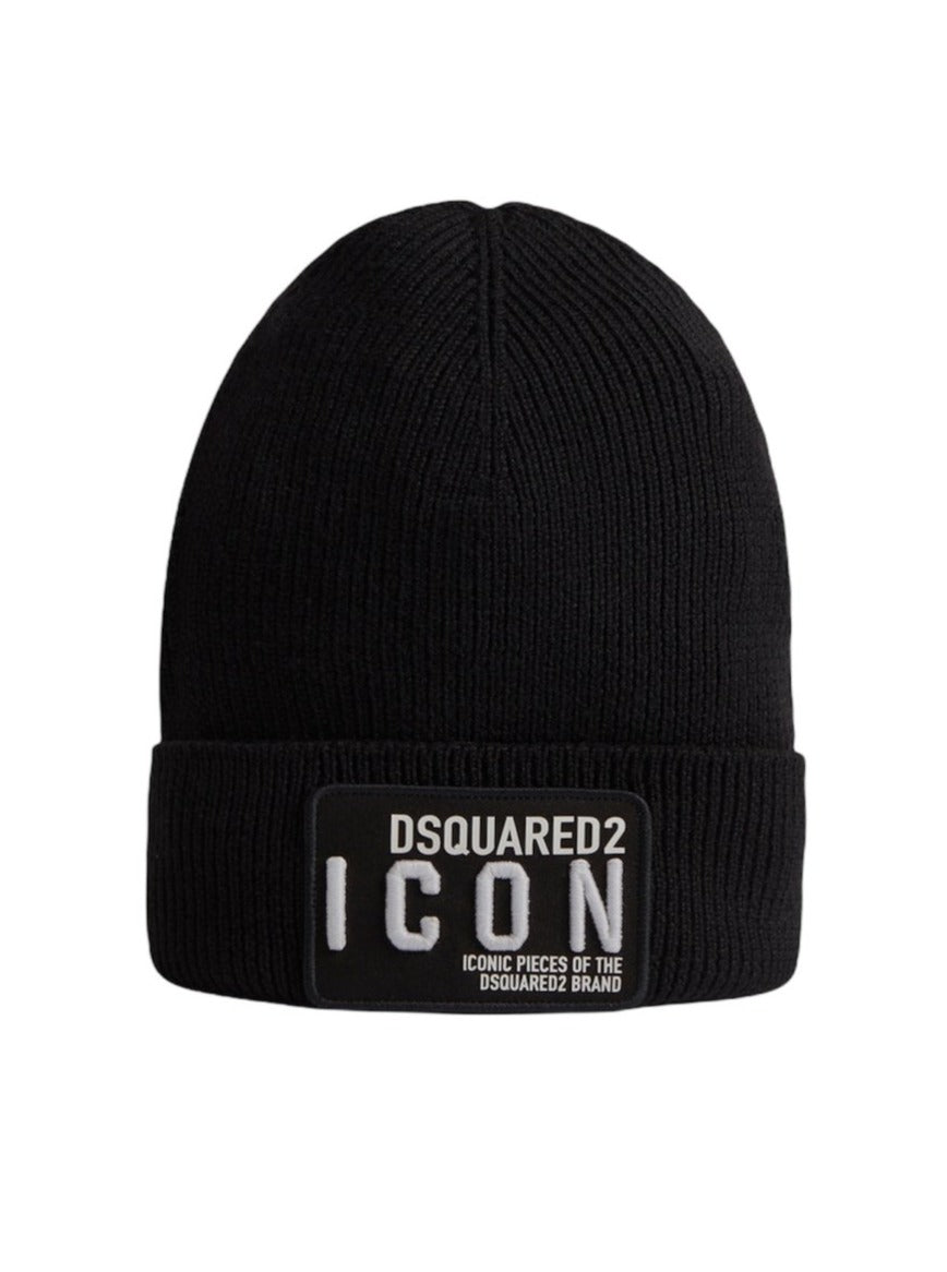 Dsquared2 ICON Beanie in Black – TheDesignerBox