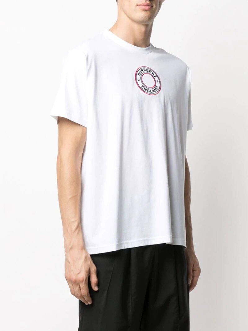 Burberry Archway Embroidery Circle Logo T-shirt in White