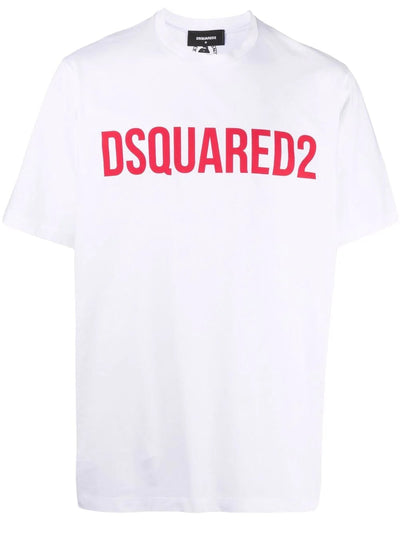 Dsquared2 Slouch Logo-print T-shirt in White