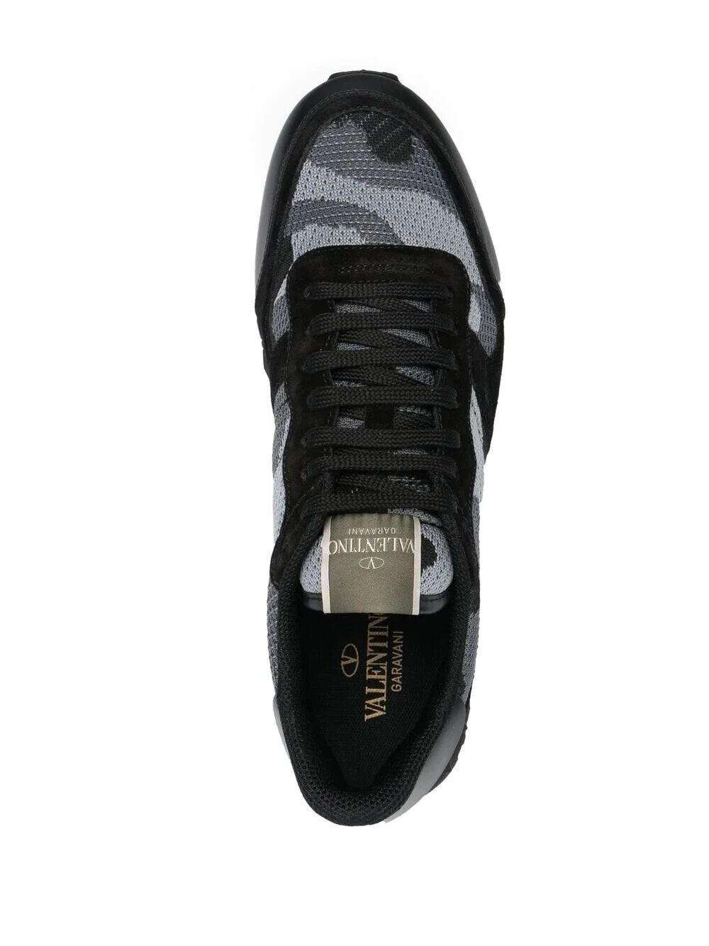 Valentino Mesh Camouflage Trainers in Black & Grey
