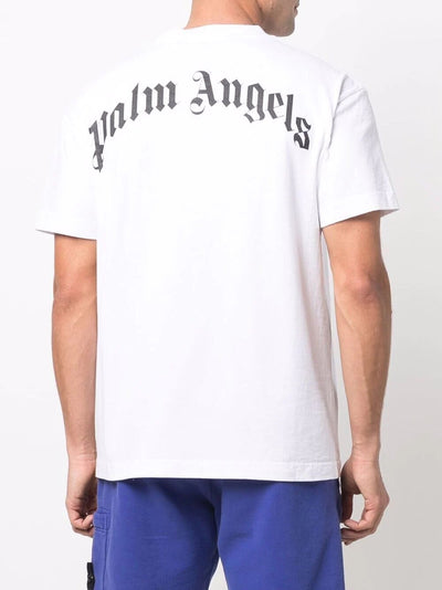 Palm Angels – T-Shirt mit Teddybär-Logo-Print in Weiß