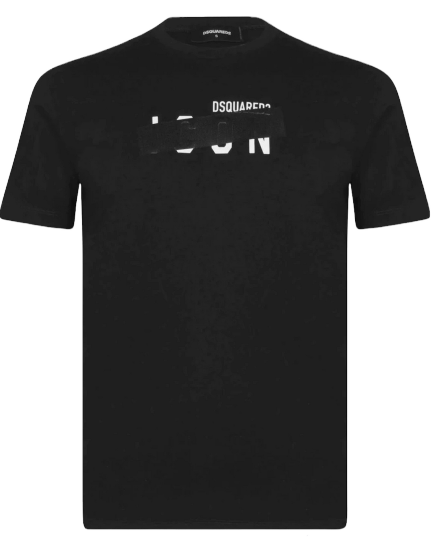 Dsquared2 Icon Tape Detail Cotton T-shirt in Black