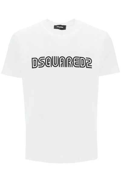 Dsquared2 Outline Print T-Shirt in White