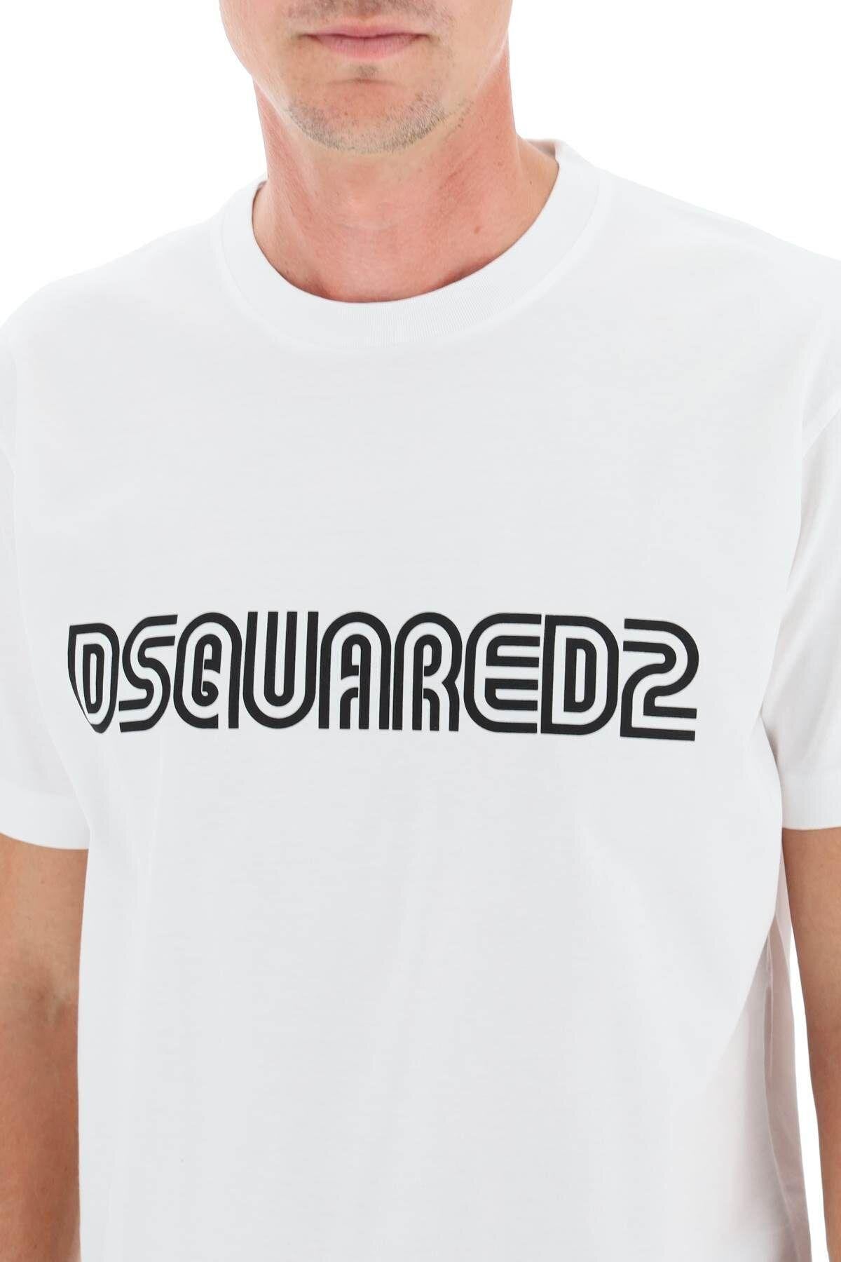 Dsquared2 Outline Print T-Shirt in White